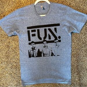 Fun 2013 summer tour American Apparel Heather Blue Short-Sleeve Graphic Tee